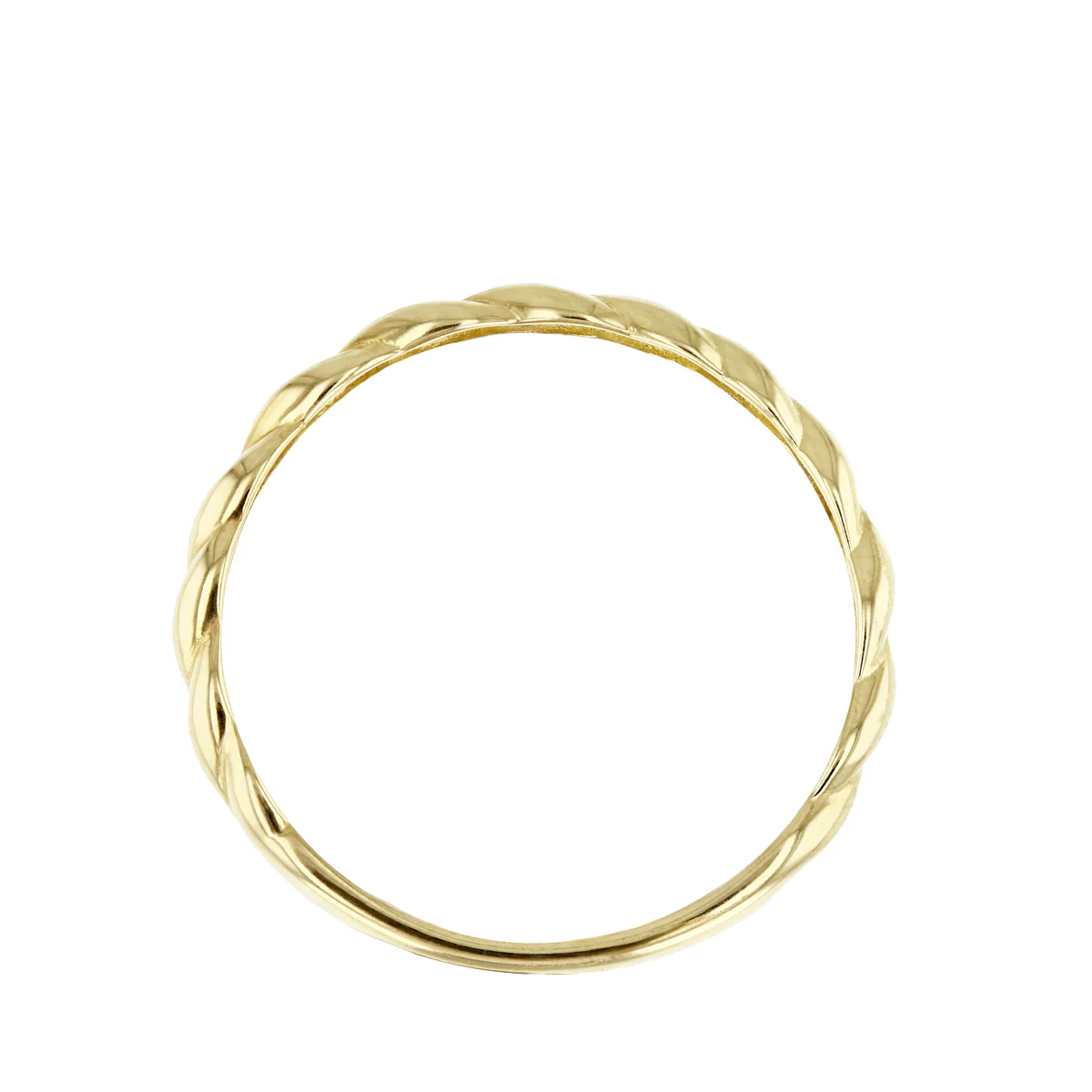 Soleil Collection Fine Twist Ring | 9K Solid Yellow Gold - Image 3