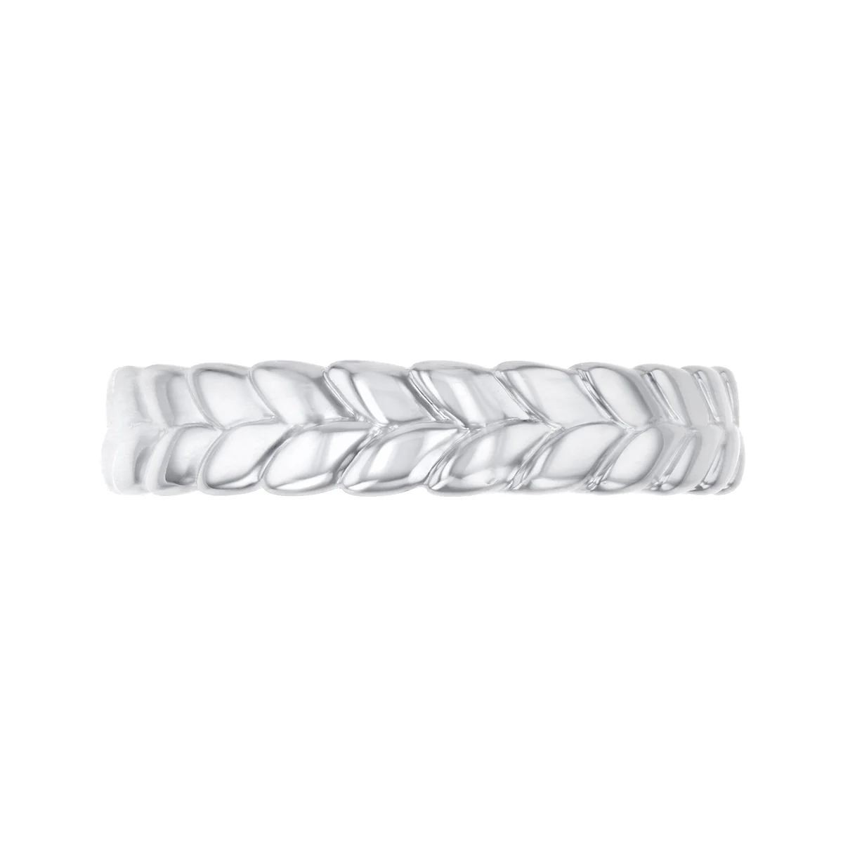 Soleil Collection Leaf Design Dress Ring | 9K White Gold - Image 2