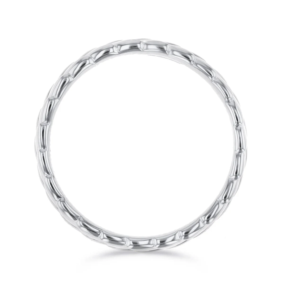 Soleil Collection Leaf Design Dress Ring | 9K White Gold - Image 5