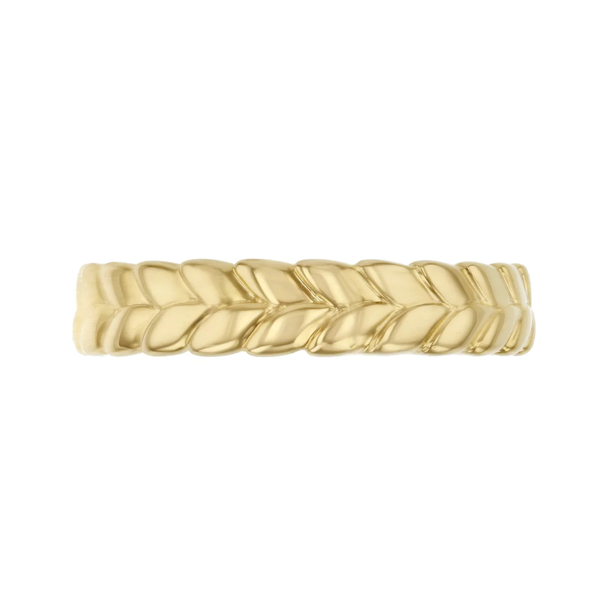 Soleil Collection Leaf Design Dress Ring | 9K yellow Gold - Image 2