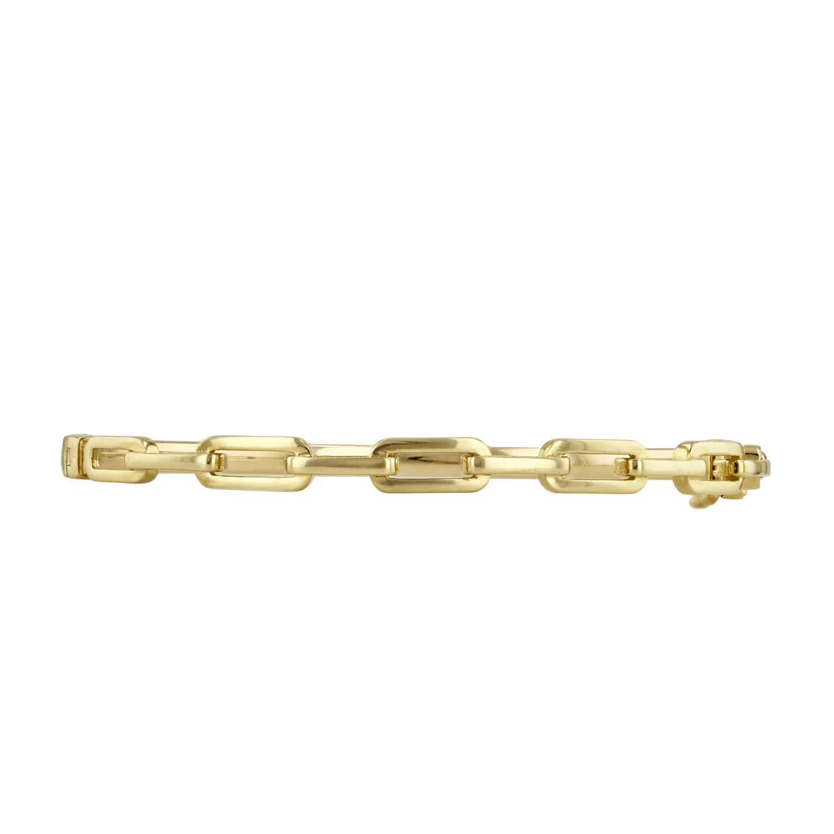 Soleil Collection Paperclip link Bangle | 9K Solid Yellow Gold - Image 2