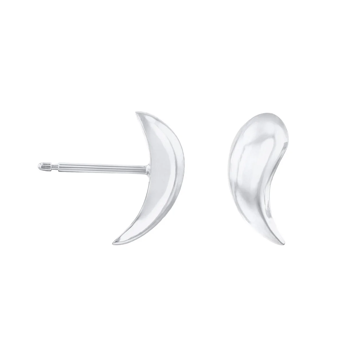 Soleil Collection Sculptural Stud Earrings | 9K White Gold - Image 4