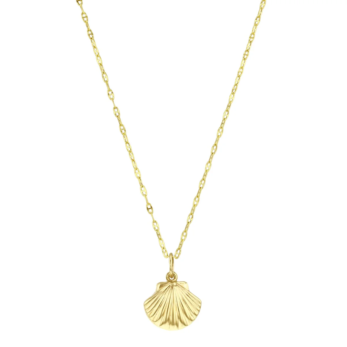 Soleil Collection Shell Locket Necklace | 9K Yellow Gold - Image 4