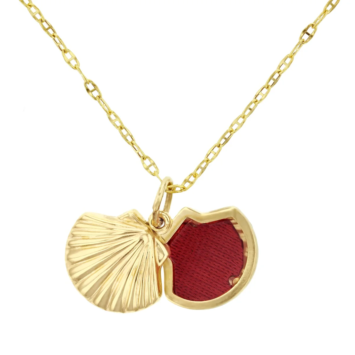 Soleil Collection Shell Locket Necklace | 9K Yellow Gold - Image 5