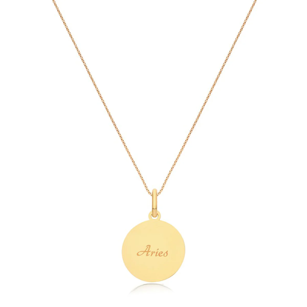Soleil Collection Star Sign Disc Pendant | 9K Solid Yellow Gold - Image 3