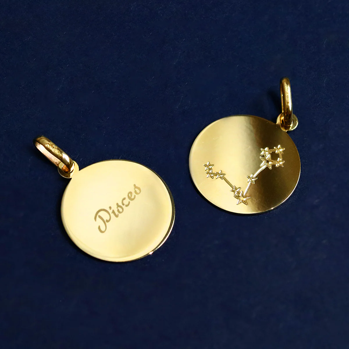Soleil Collection Star Sign Disc Pendant | 9K Solid Yellow Gold - Image 4