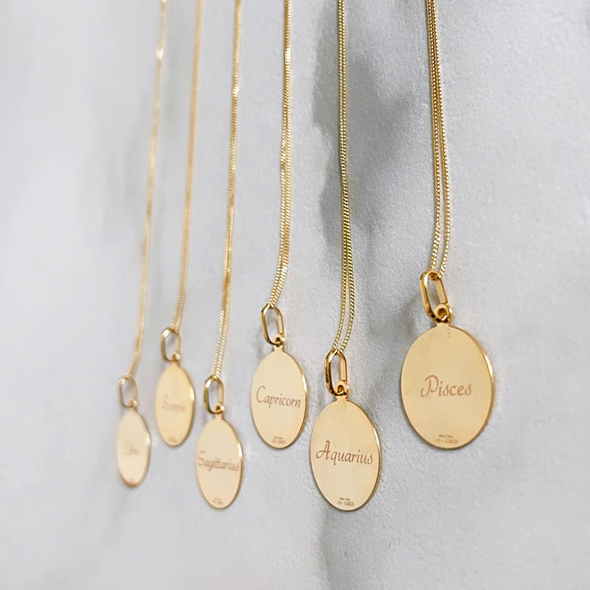 Soleil Collection Star Sign Disc Pendant | 9K Solid Yellow Gold - Image 7