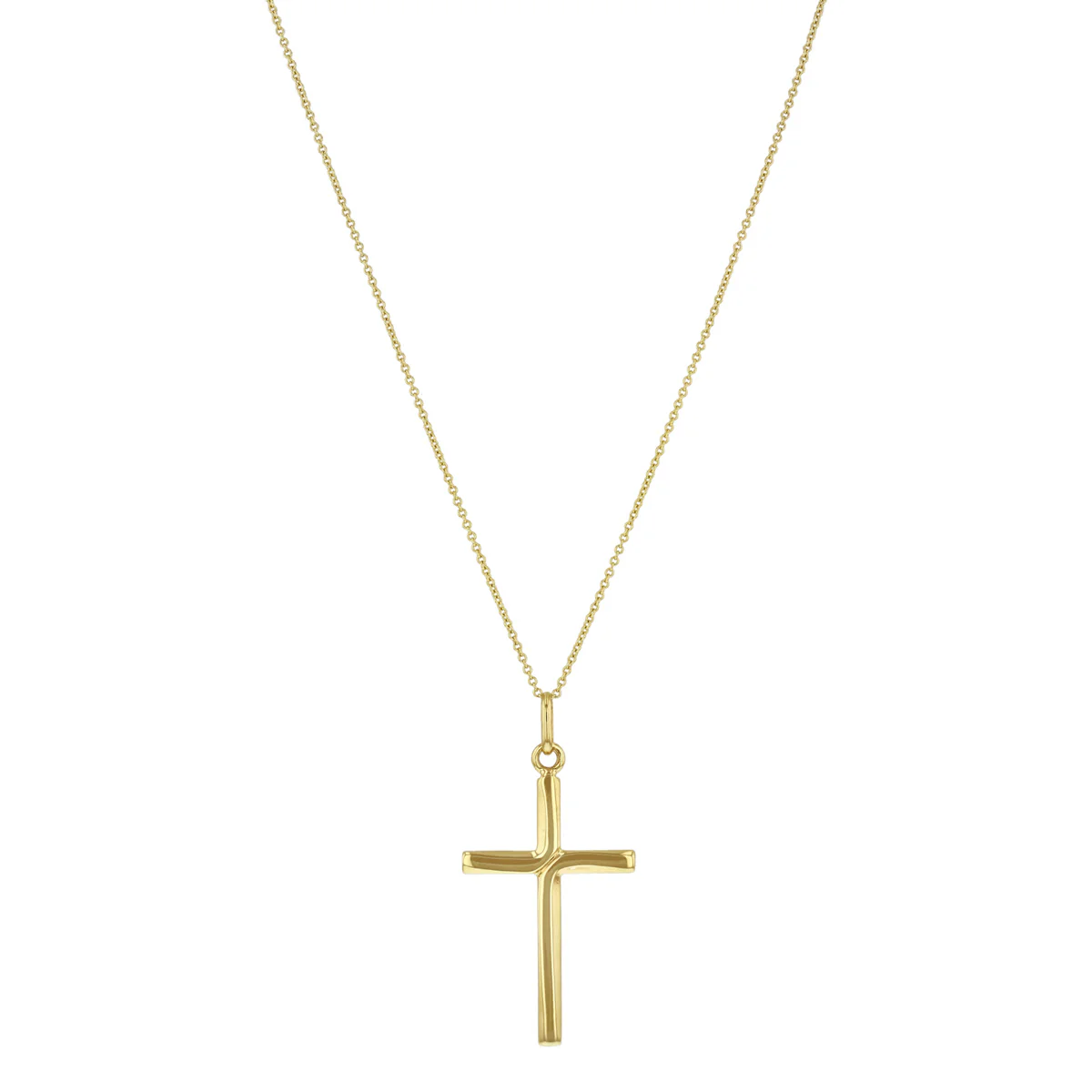 Soleil Collection Twisted Cross Pendant | 9K Solid Yellow Gold - Image 2