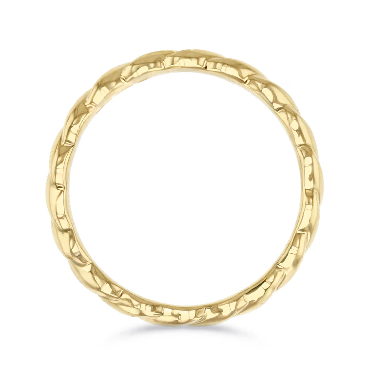 Soleil Collection Twisted Rope Dress Ring | 9K Yellow Gold - Image 5