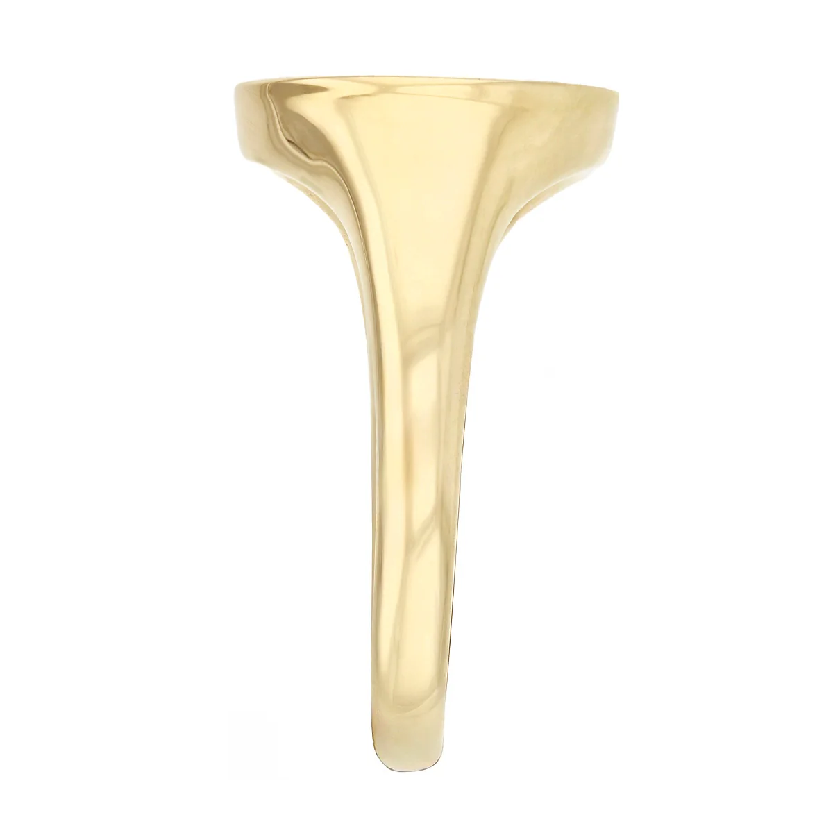 Soleil Collection Round Lapis Signet Ring | 9K Yellow Gold - Image 4